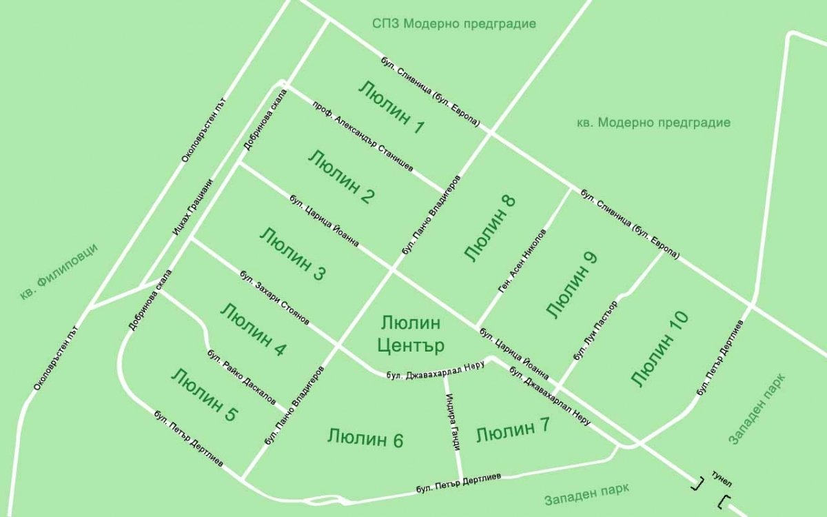 Карта на квартала