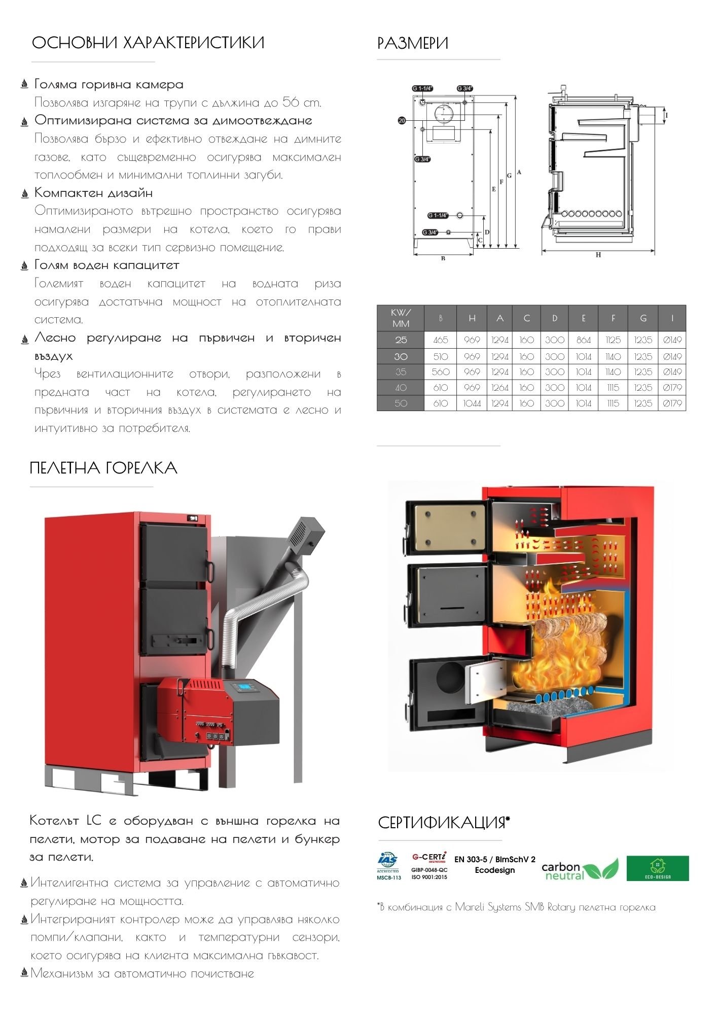Котел на дърва GF LC COMBI