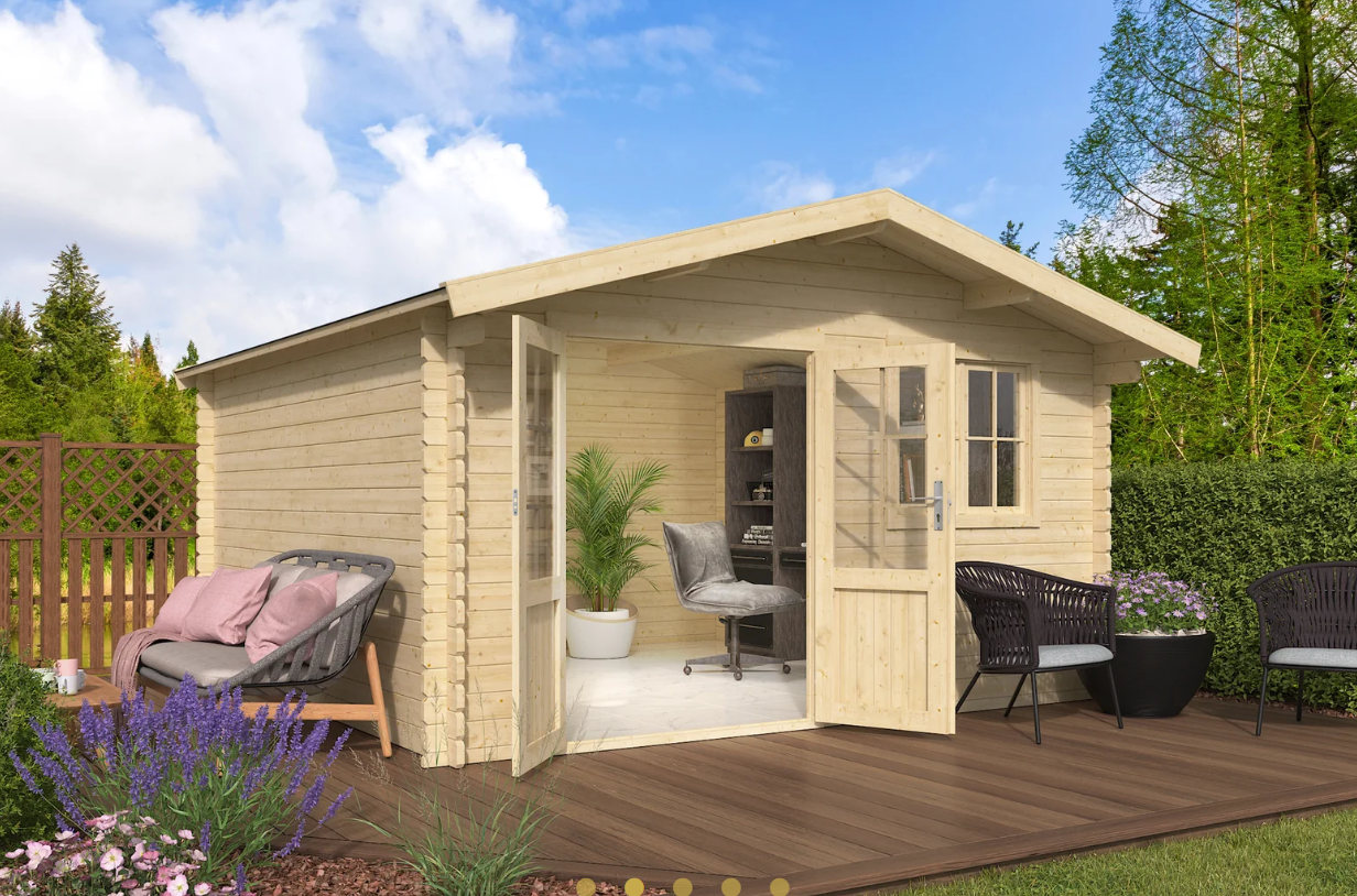 IVA GARDEN HOUSE INES 380 × 380 cm – сглобяема дървена градинска къща за двор | IVASTROY 2006