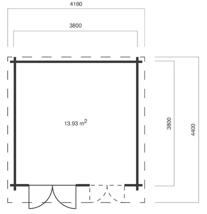 IVA GARDEN HOUSE INES 380 × 380 cm – сглобяема дървена градинска къща за двор | IVASTROY 2006
