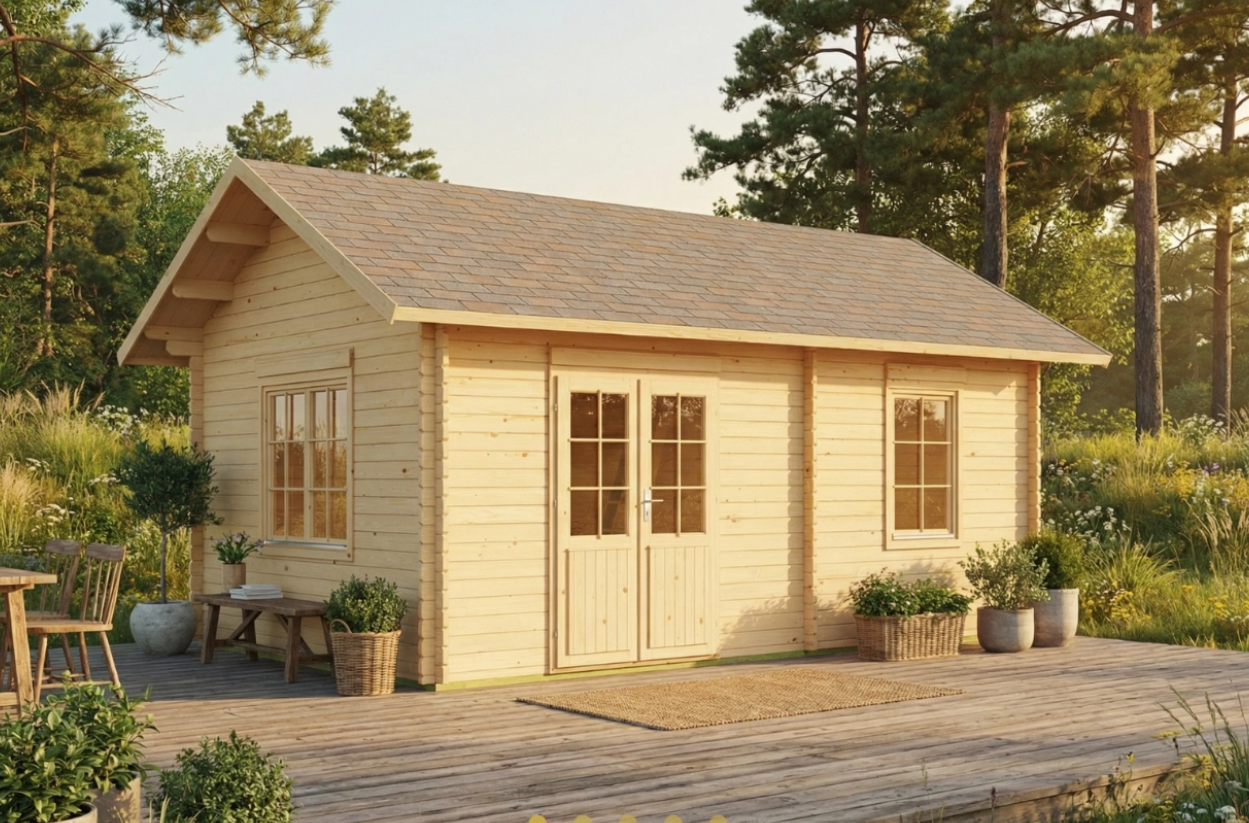 IVA HOUSE LOFT 40 &ndash; 31.39 m² Сглобяема дървена къща с лофт и спално ниво