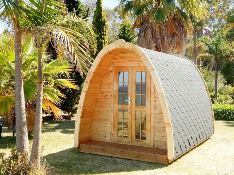 Сглобяемо дървено бунгало IVA HOUSE 2.4 × 3.0 m | Изолирано глемпинг решение – IVASTROY 2006