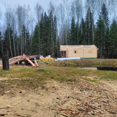 IVA HOUSE FAMILY 70 TERRACE – сглобяема дървена къща 51.7 m² 70 mm | IVASTROY 2006