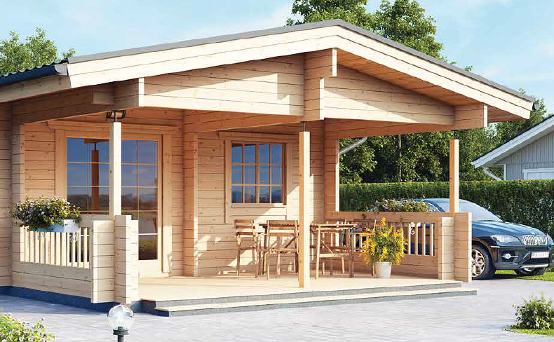 Дървени къщи 92 мм за целогодишно живеене | IVA HOUSE COMFORT