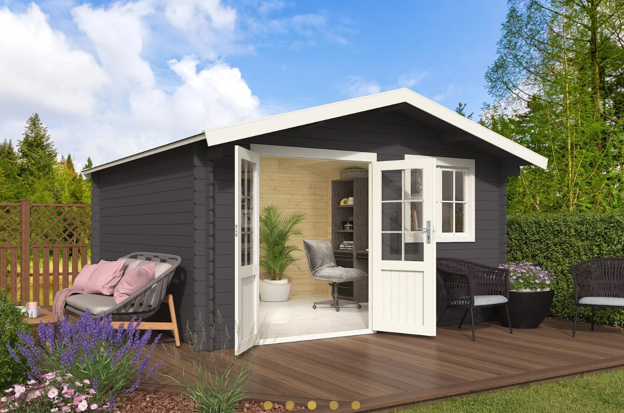 IVA GARDEN HOUSE INES 380 × 380 cm – сглобяема дървена градинска къща за двор | IVASTROY 2006