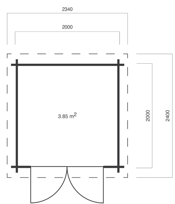 IVA GARDEN HOUSE LA 200 × 200 cm – компактна сглобяема дървена градинска къща за двор | IVASTROY 2006