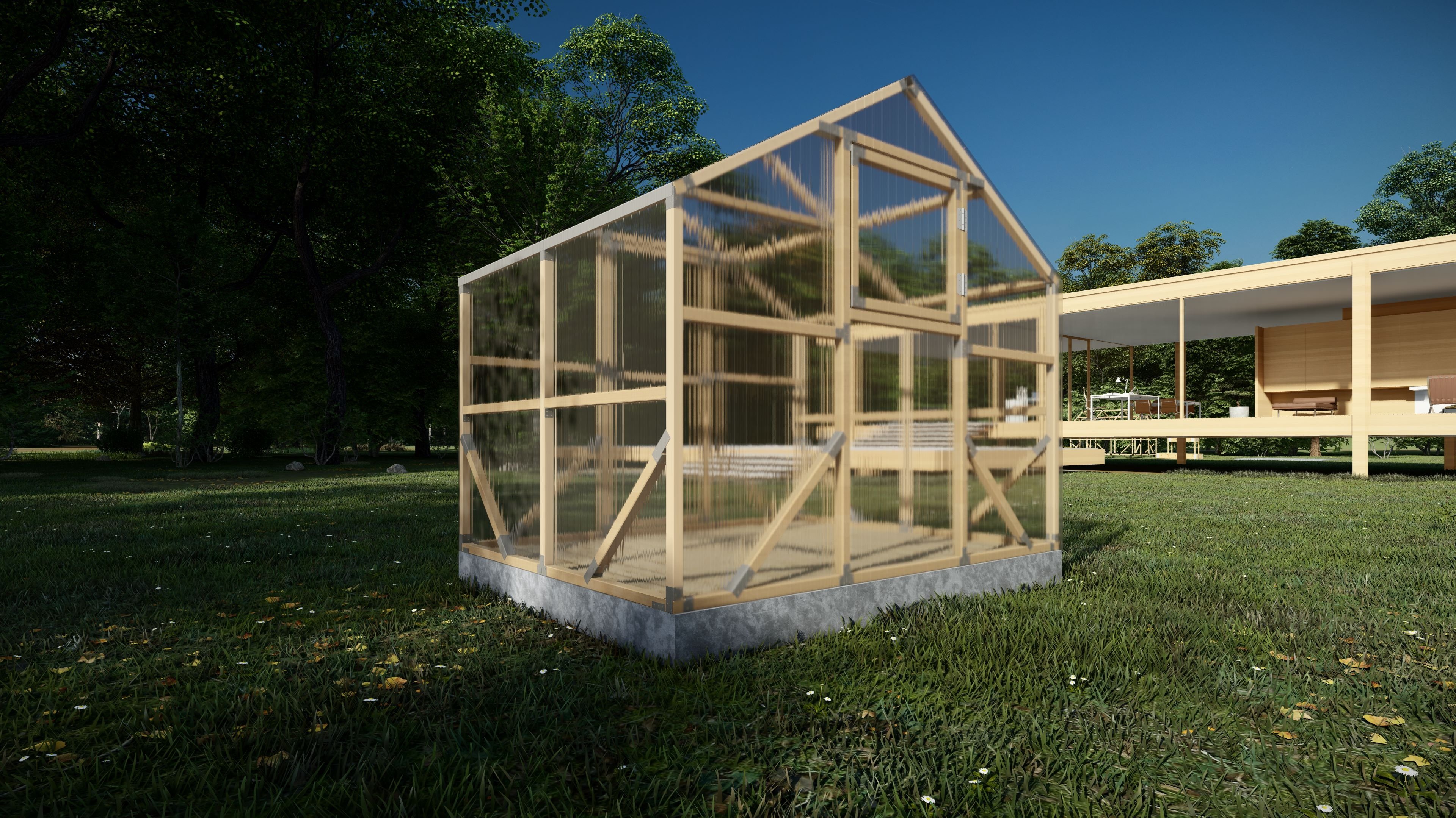 Дървена оранжерия IVA CASA 260 PRO – сглобяем комплект за градина | IVASTROY 2006