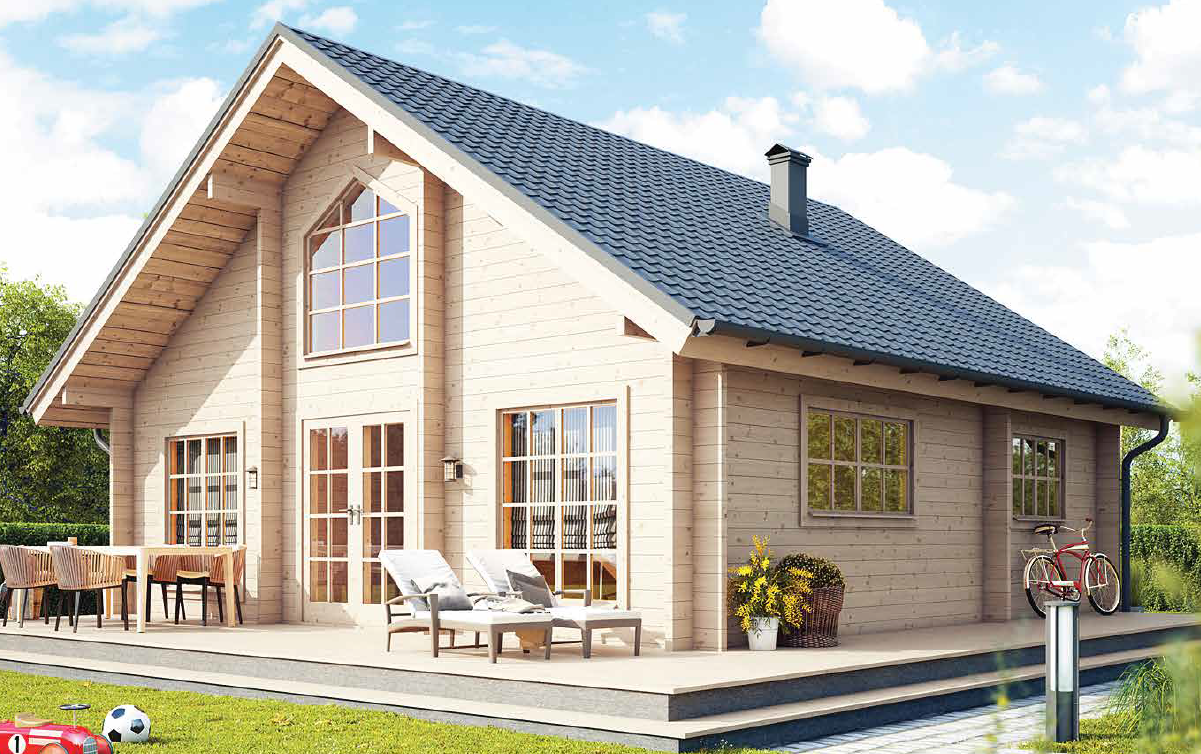 Дървени къщи 92 мм за целогодишно живеене | IVA HOUSE COMFORT