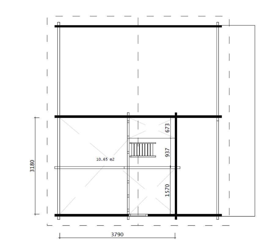IVA HOUSE 70 – сглобяема дървена къща 39 m² с тераса и спално ниво | IVASTROY 2006