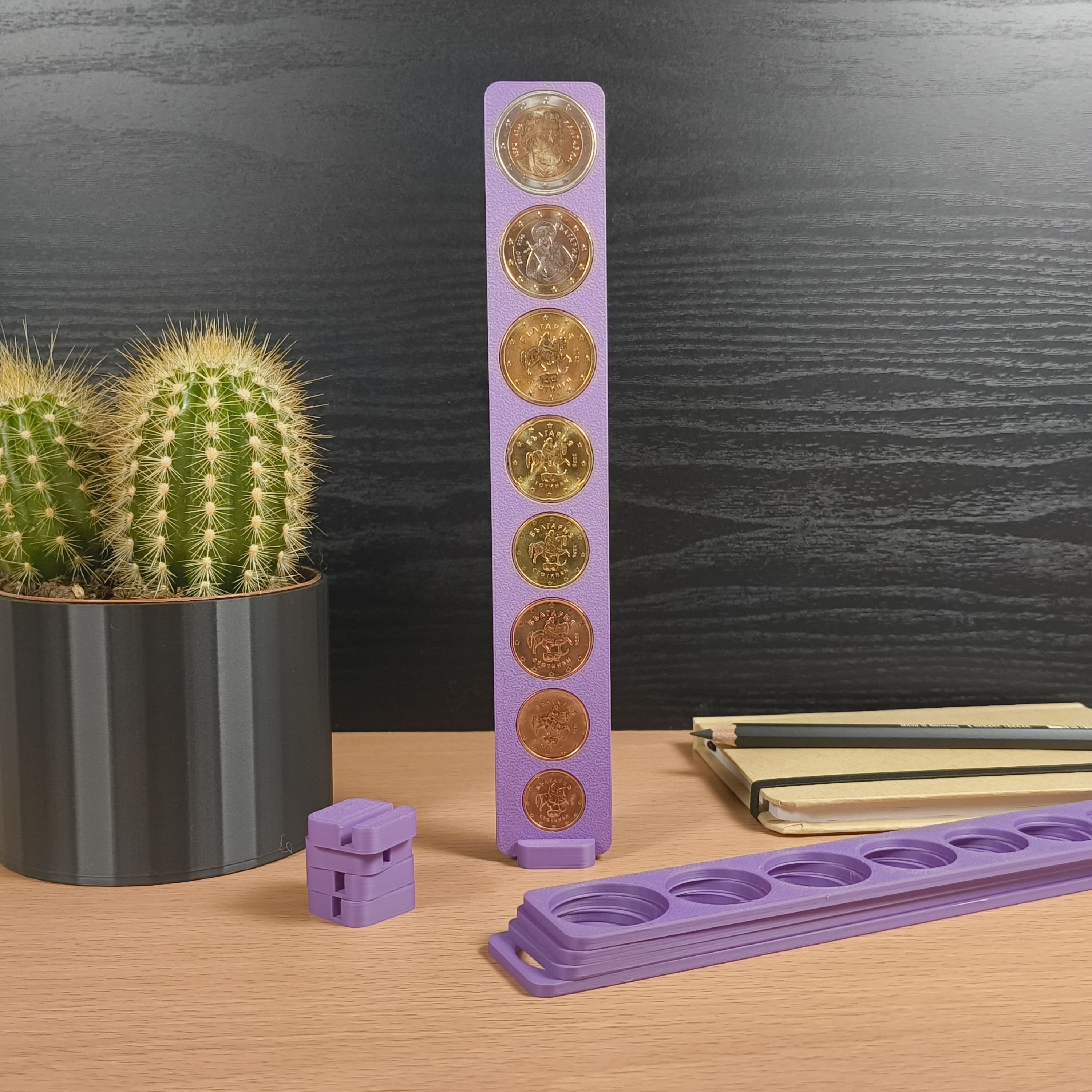 Колекционерска стойка за евро монети от LIMITED3D