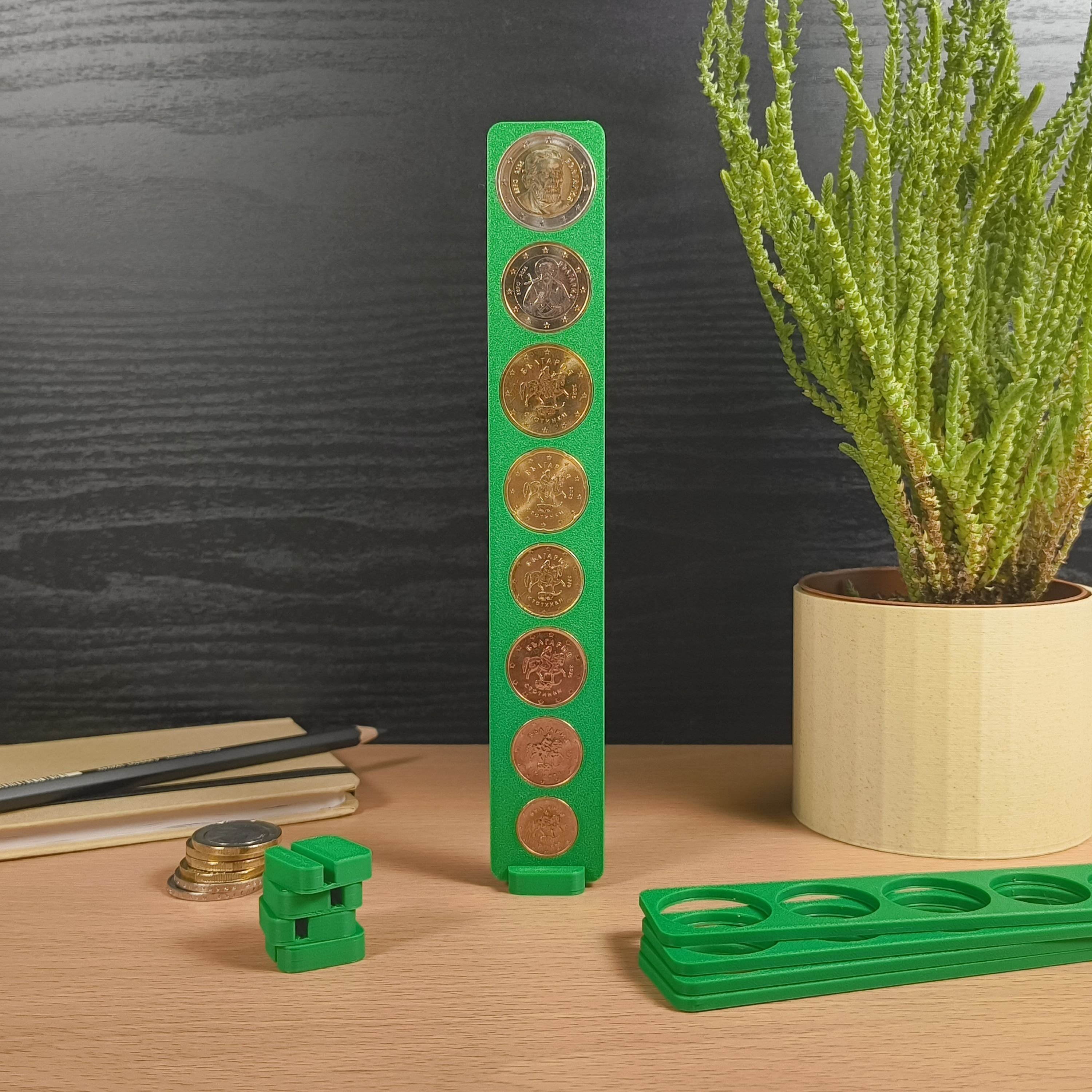 Колекционерска стойка за евро монети от LIMITED3D