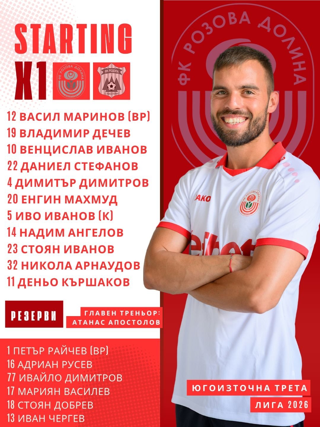 27 кръг: Розова долина (Казанлък) - Родопа Смолян (Смолян)