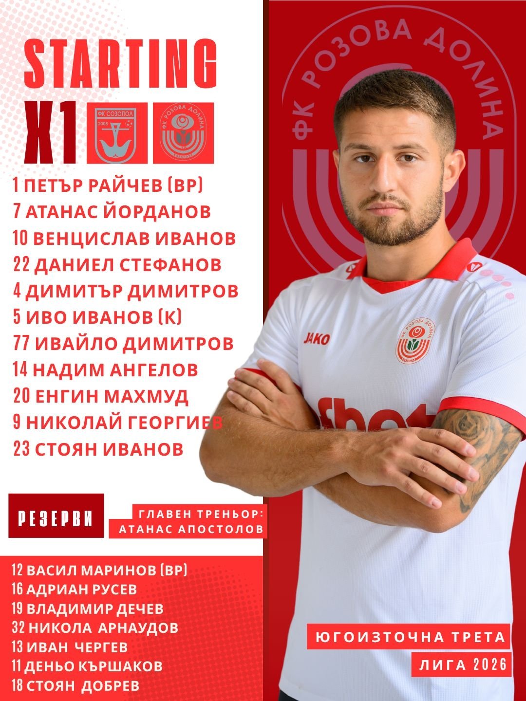 26 кръг: Созопол (Созопол) - Розова долина (Казанлък)