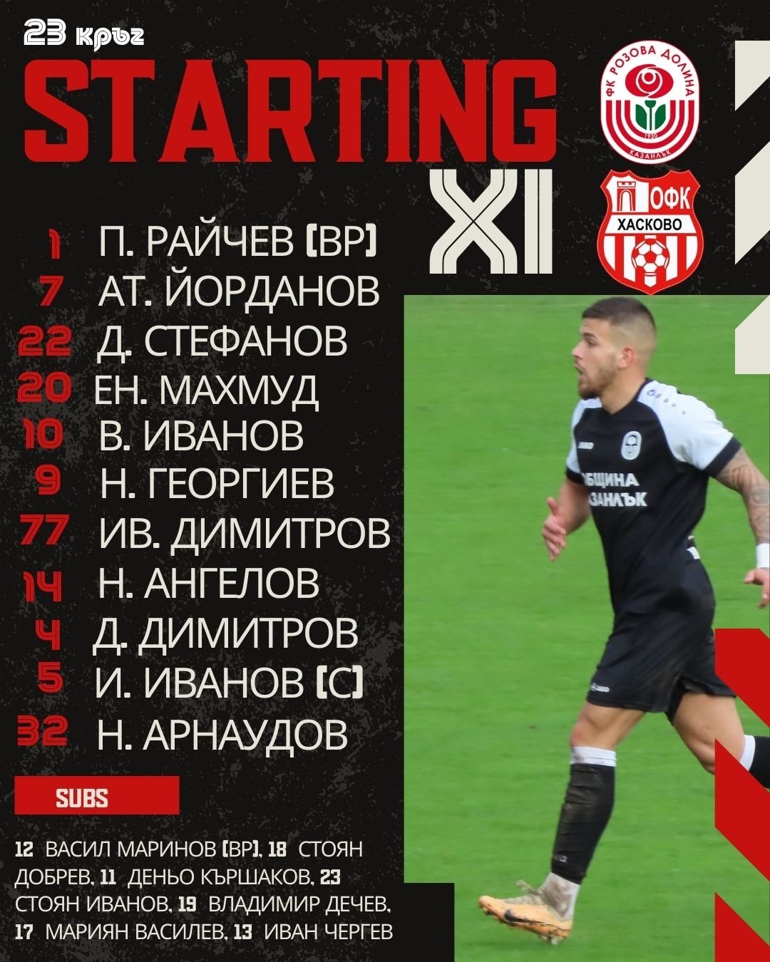 23 кръг: Розова долина (Казанлък) - ОФК Хасково (Хасково)