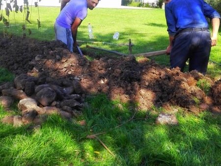 Почистване на дворове по договаряне и вертикална планировка